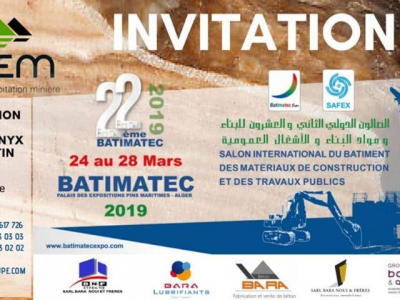 Invitation - Foire international du B&acirc;timents et material de construction batimatec